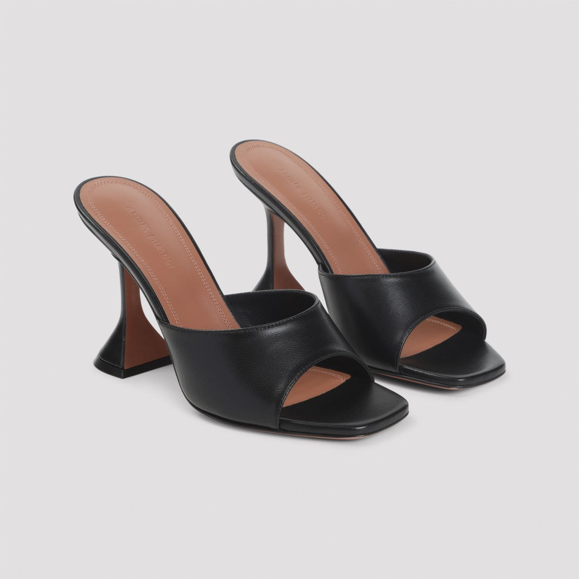 Amina Muaddi Flared High-Heeled Mule Sandal