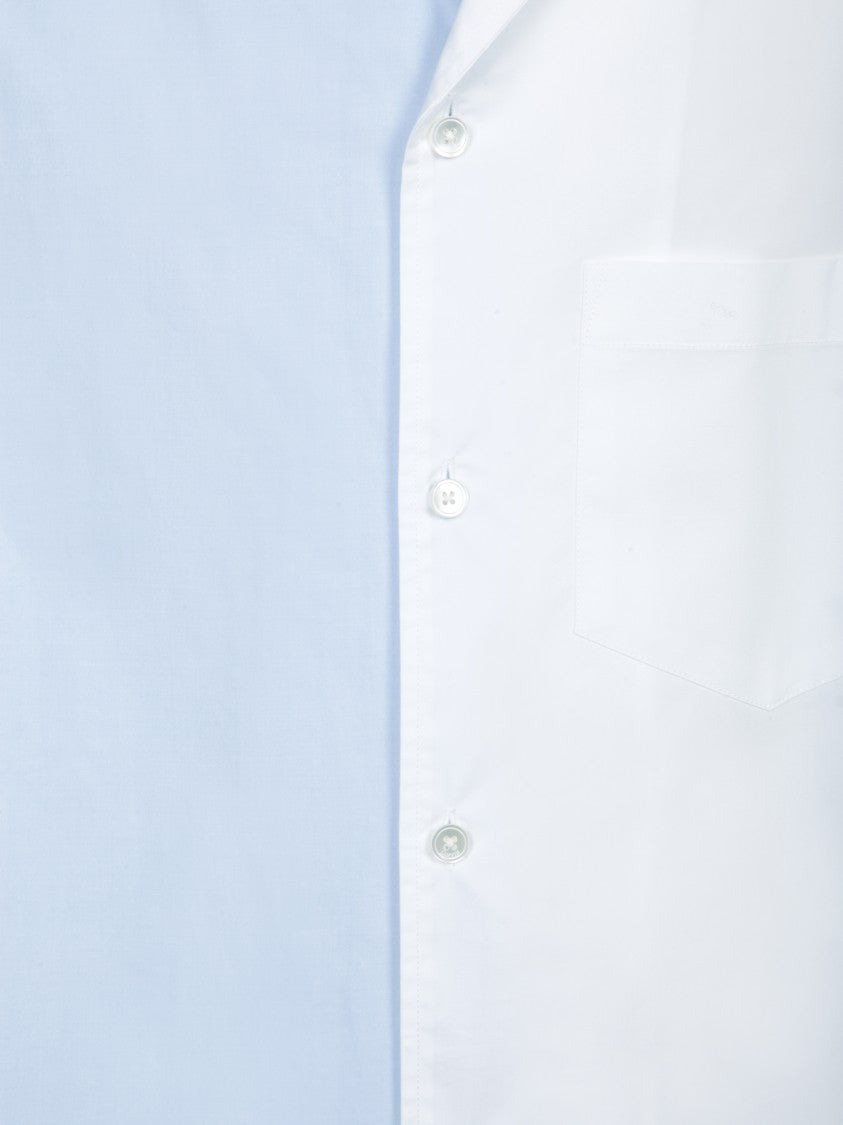 Lanvin Split-Design White Shirt With Classic Collar