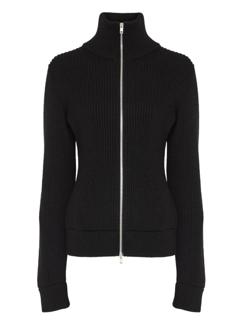 Maison Margiela Ribbed Knit Sweater With High Collar