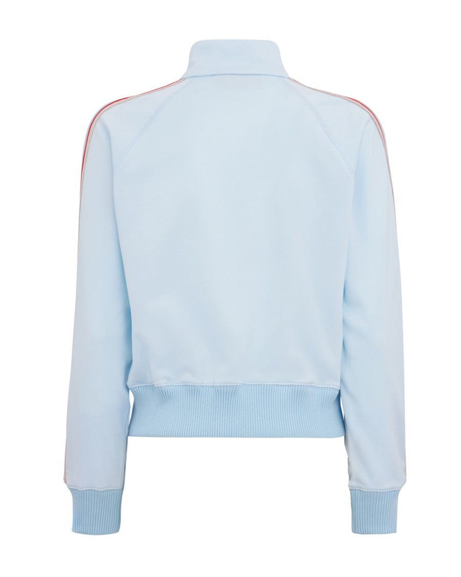 Fiorucci Cropped Light Blue Tracksuit Jacket With Angel Patch Detail