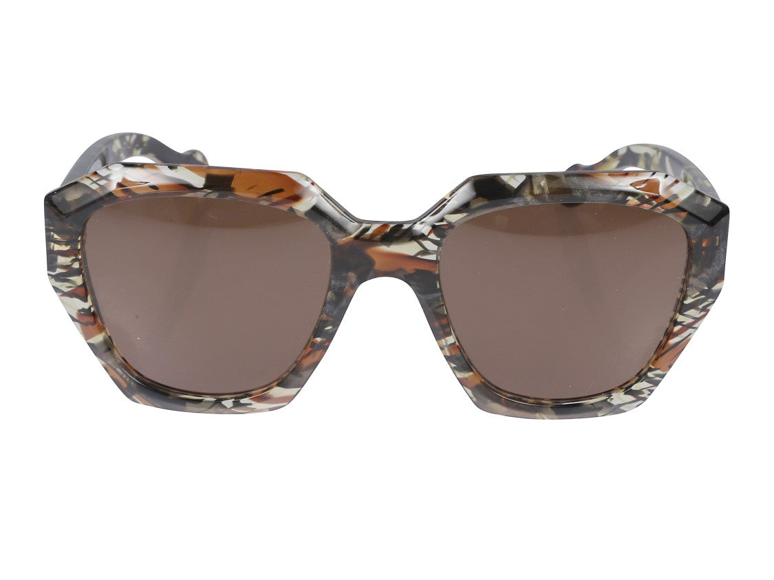Kador Marilyn/K-S Oversized Tortoiseshell Geometric Sunglasses