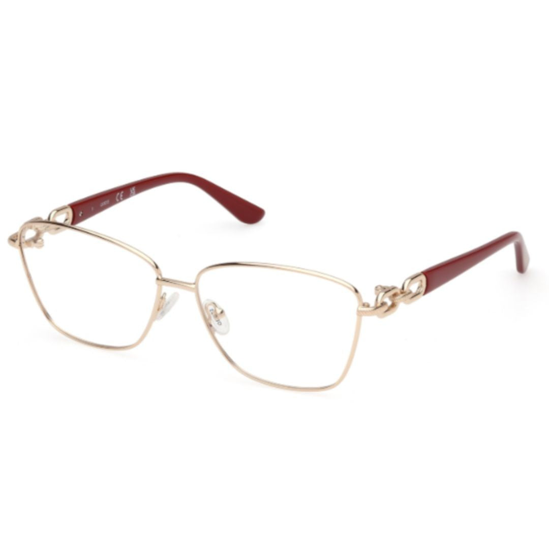Guess Gu50179 Rectangular Metal Eyeglasses