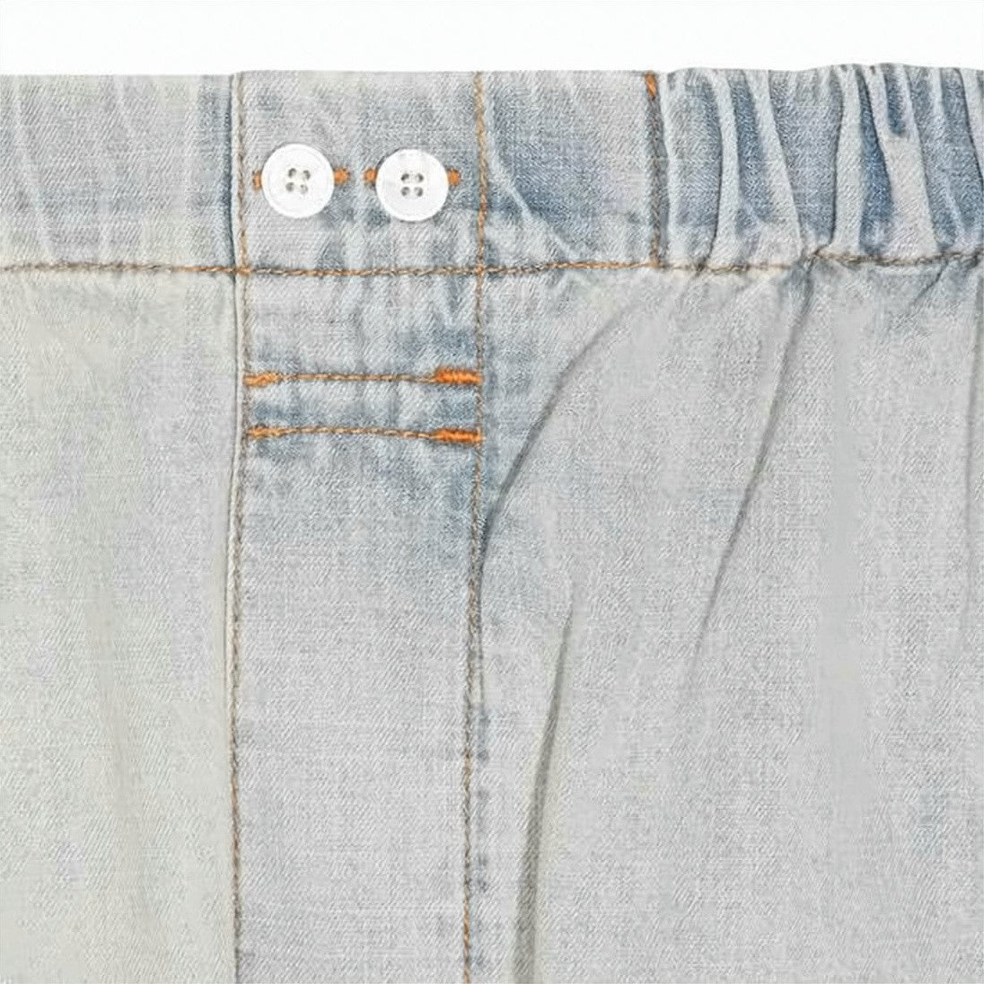 Acne Studios Light-Washed Denim Shorts With Relaxed Fit And Distressed Details