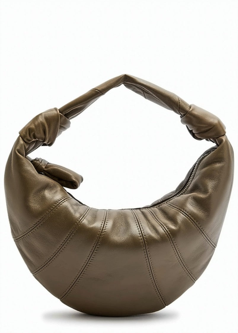 Lemaire Crescent-Shaped Lambskin Leather Tote Bag