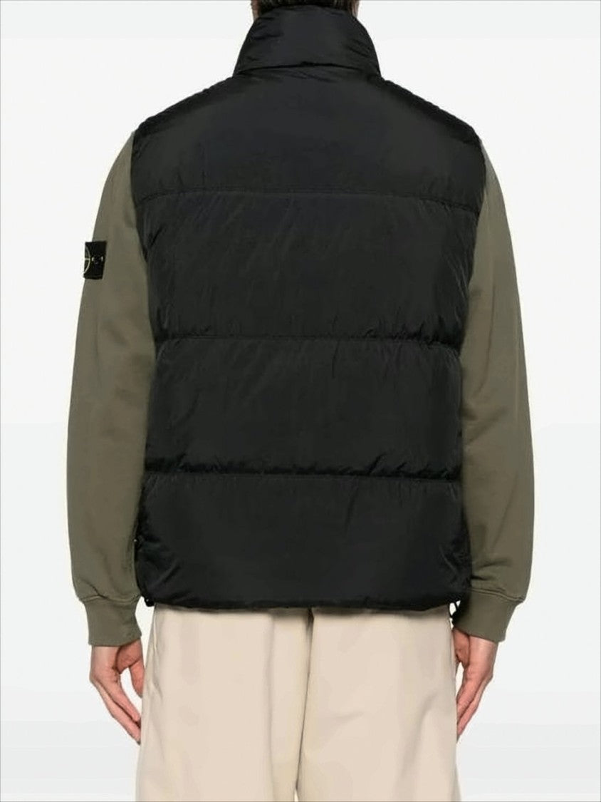 Stone Island Quilted High-Collar Vest With Adjustable Fit By Stone Island
