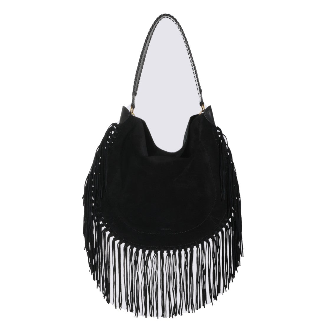 Isabel Marant Black Suede Handbag With Fringe