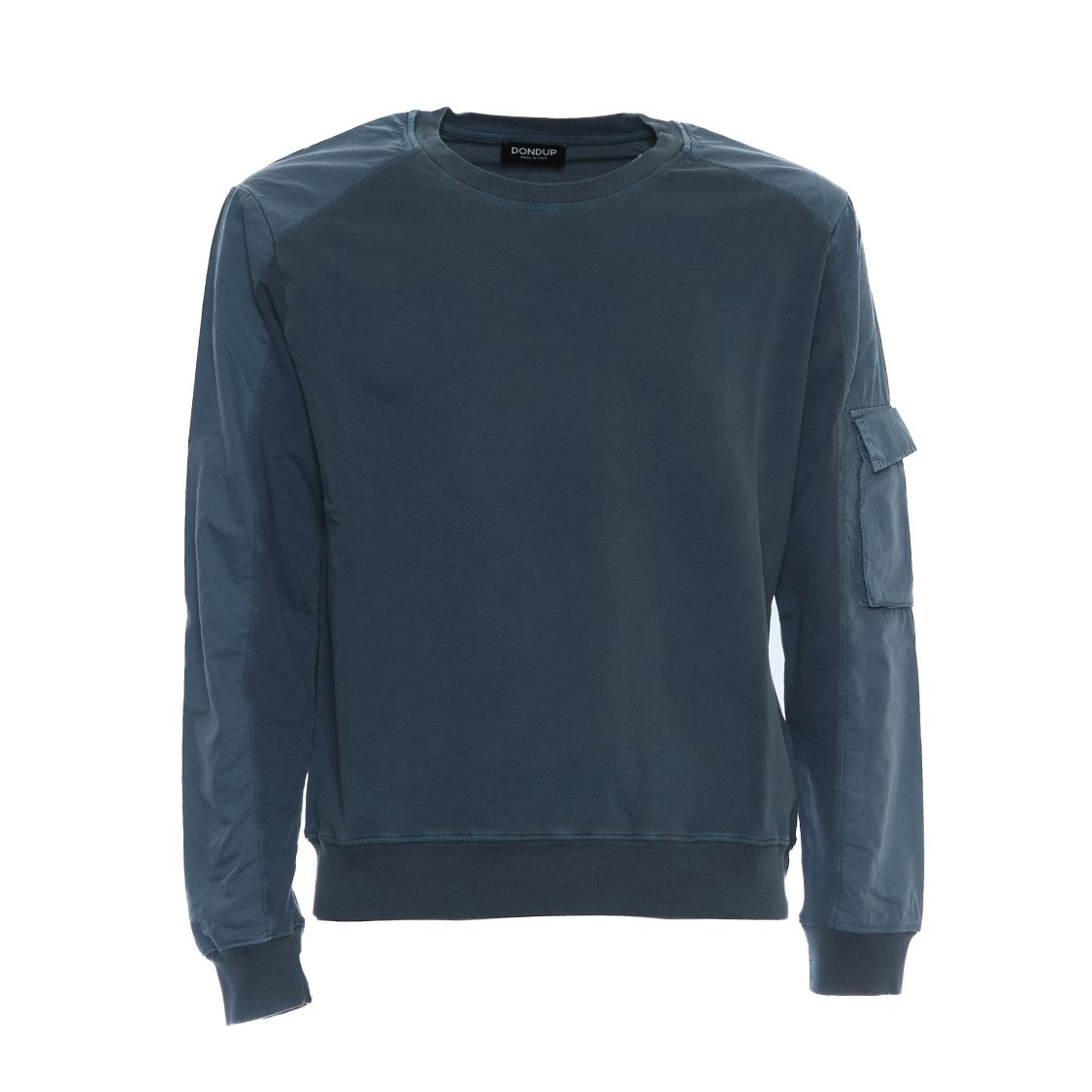 Dondup Regular Fit Crew Neck Sweatshirt With Contrasting Panels
