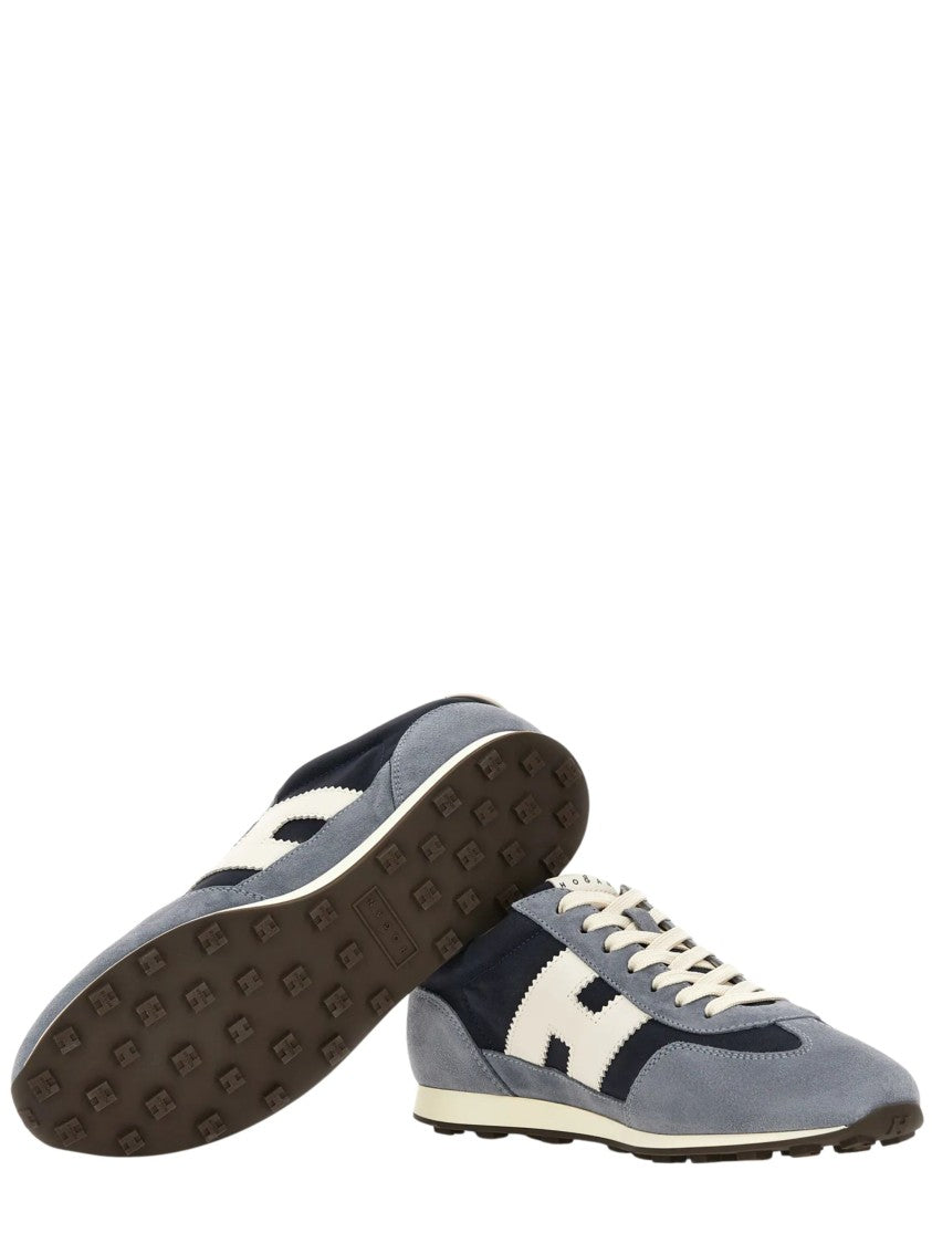 Hogan Suede-Fabric Zigzag Athletic Sneakers