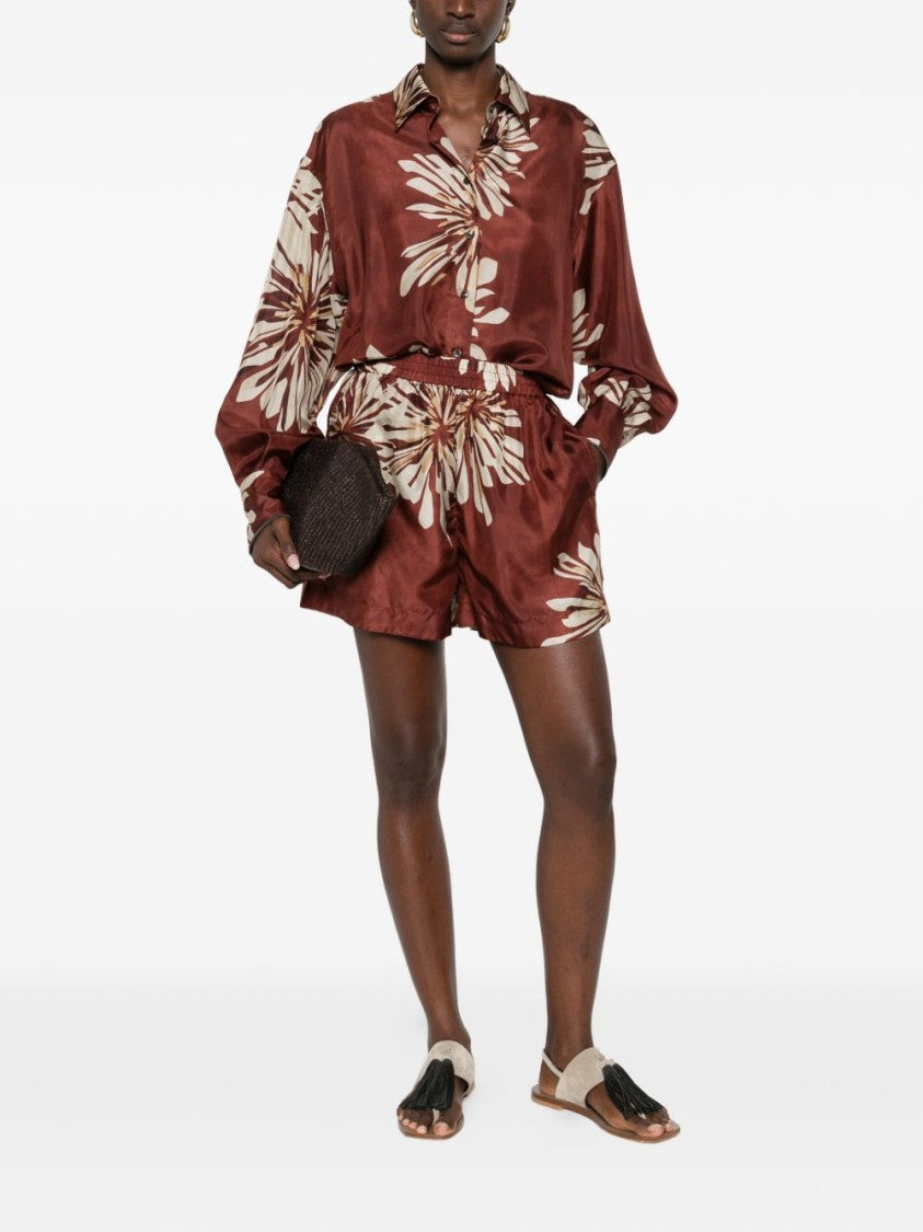 Brunello Cucinelli Relaxed Fit Floral Print Shirt
