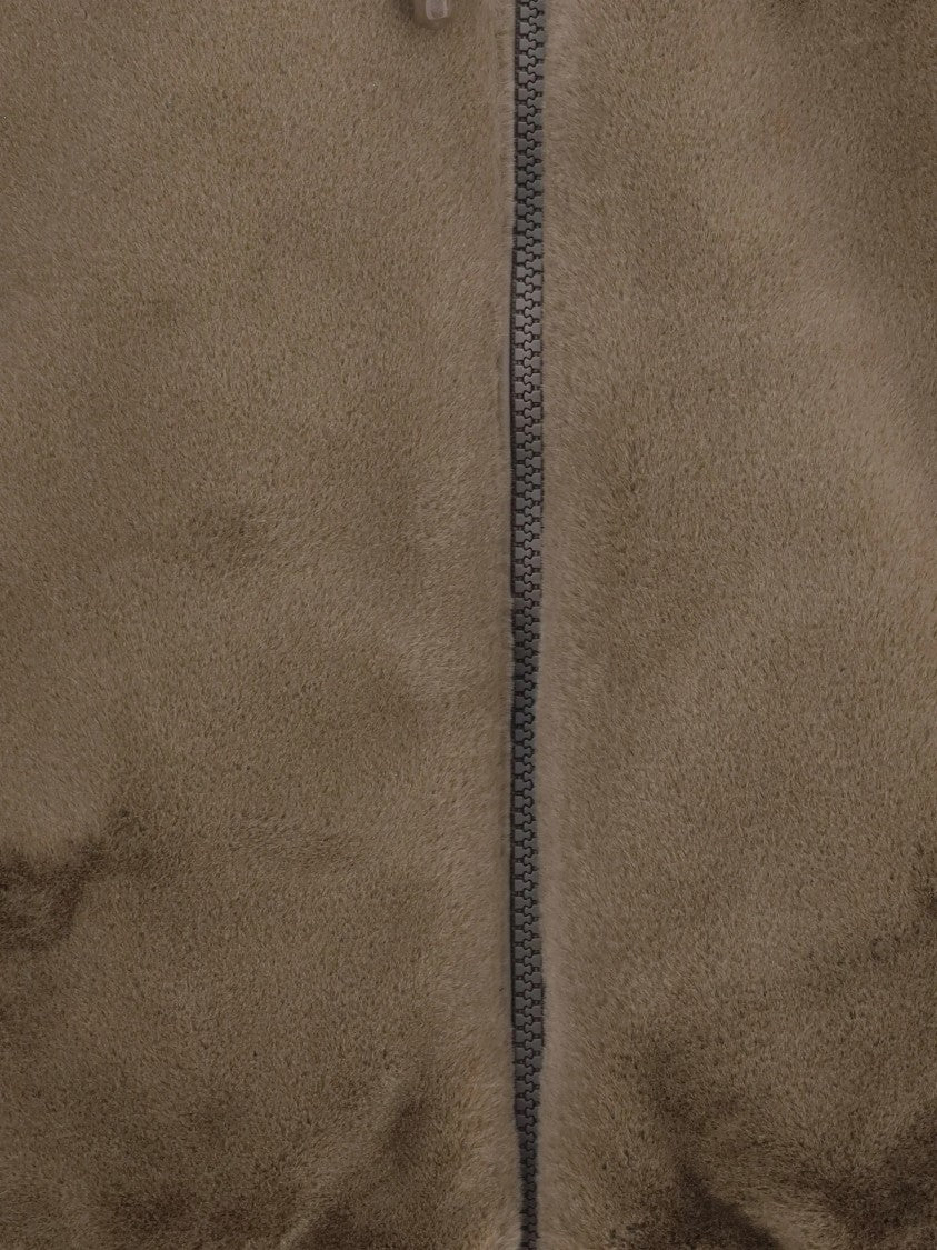 Moose Knuckles Eaton Bunny Cropped Zip-Up Jacket