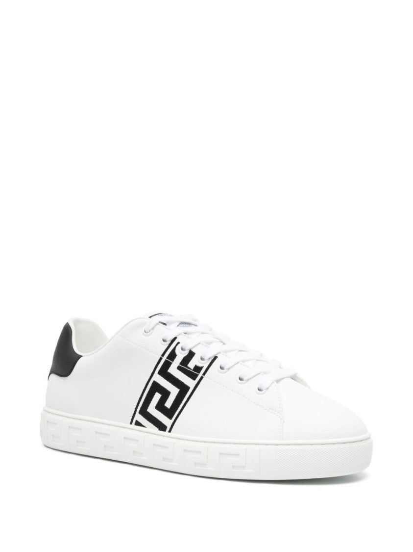 Versace Calf Leather Low-Top Sneakers