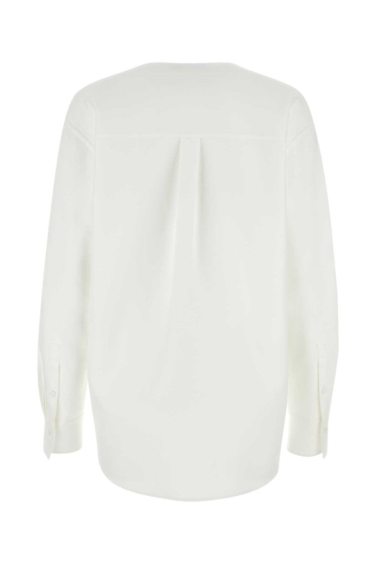 Valentino Garavani White Cotton Blend Blouse