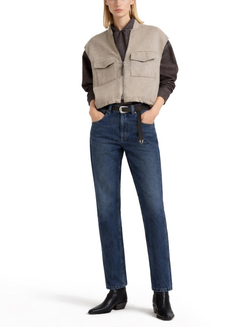 Brunello Cucinelli Classic Mid-Rise Cotton Straight-Leg Jeans