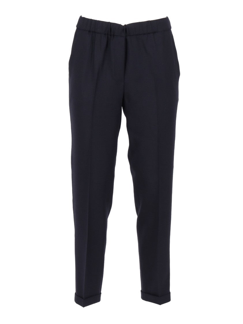 Antonelli Tailored Black Trousers With Subtle Pleats