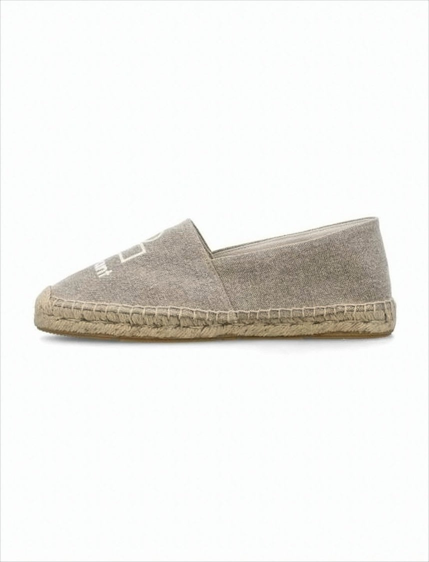 Isabel Marant Natural Beige Canvas Slip-On Espadrille Sneakers
