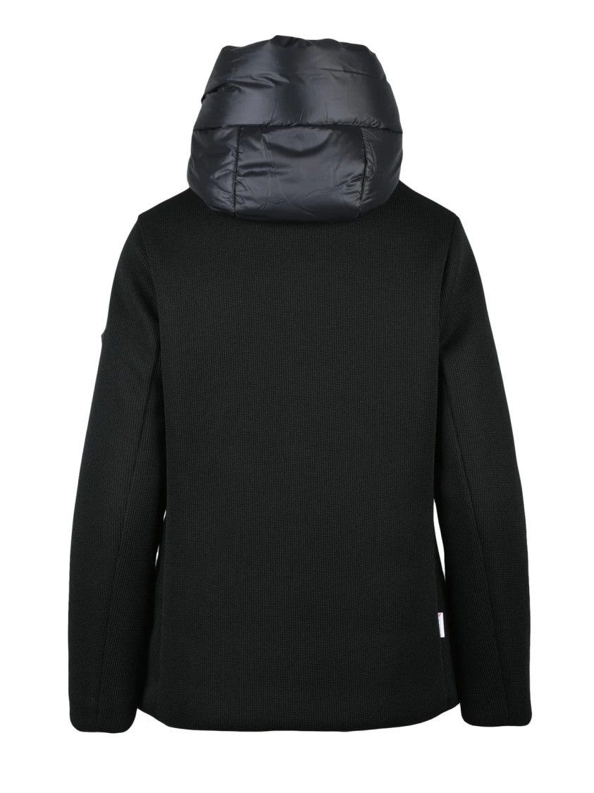 Unity Black Nylon Tricotech Coat