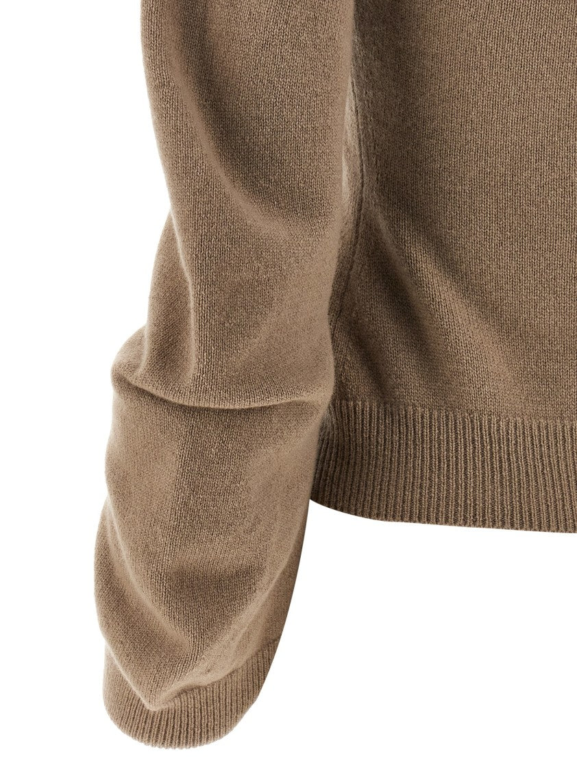Nude Curved Sleeves Cardigan