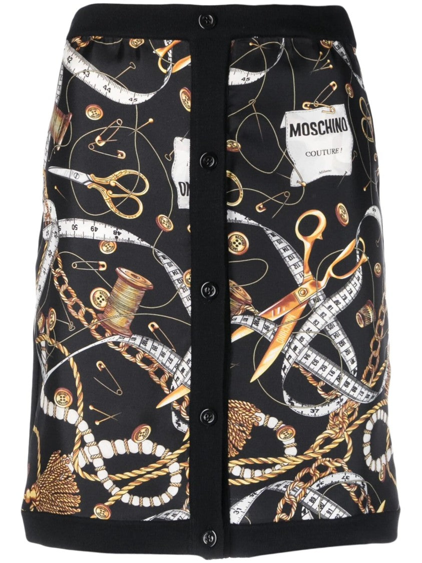 Moschino Fitted Black Skirt
