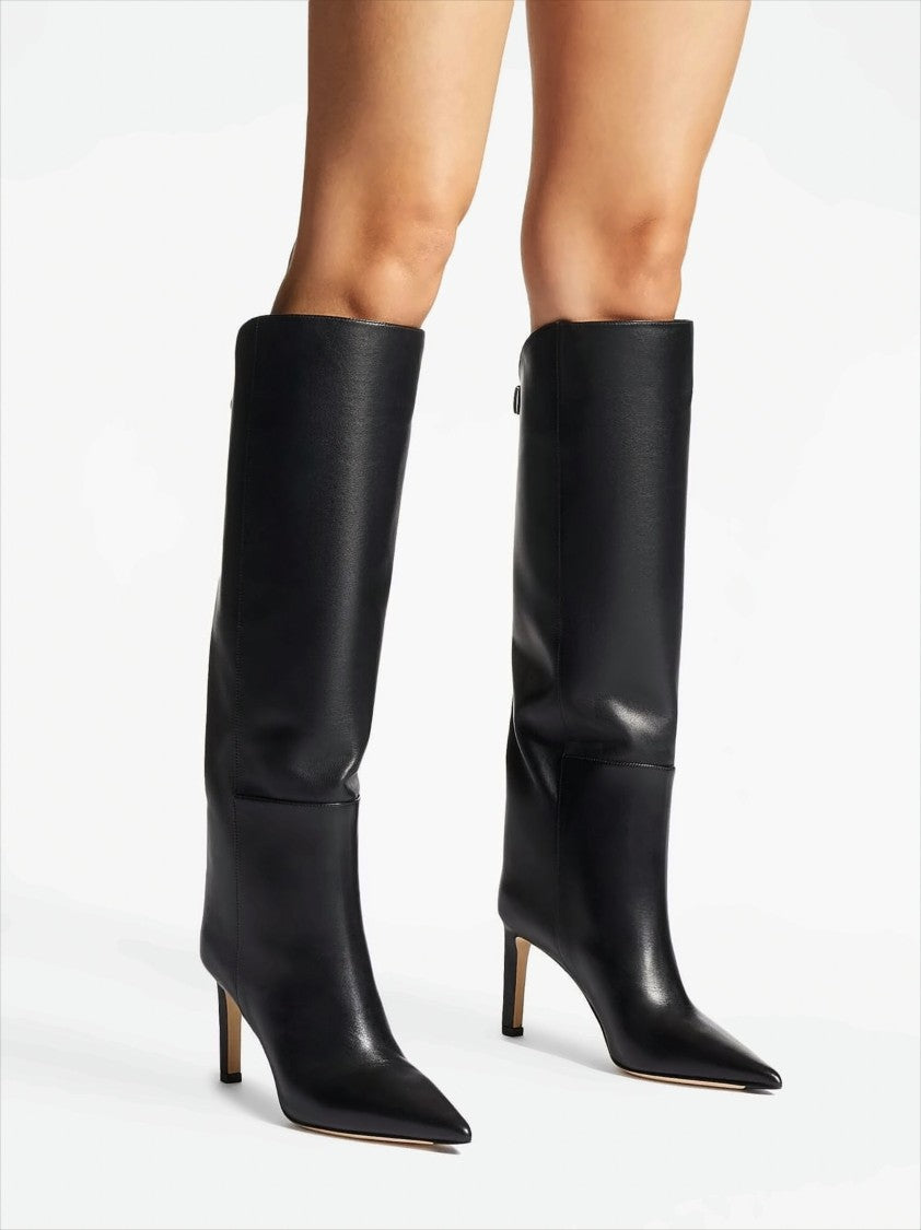 Jimmy Choo Tall Black Boots With Pointed Toe