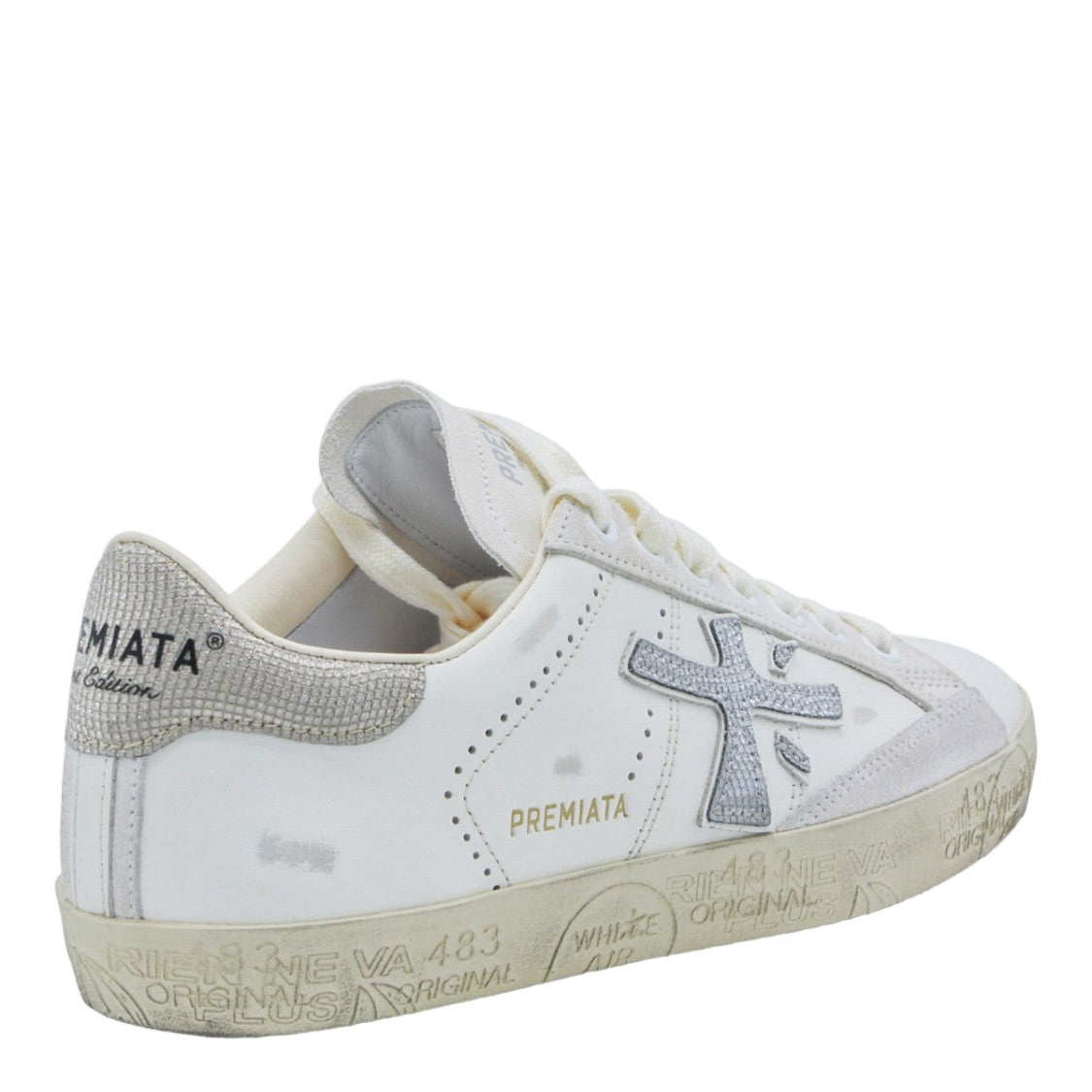 Premiata Grey Low-Top Suede Sneakers