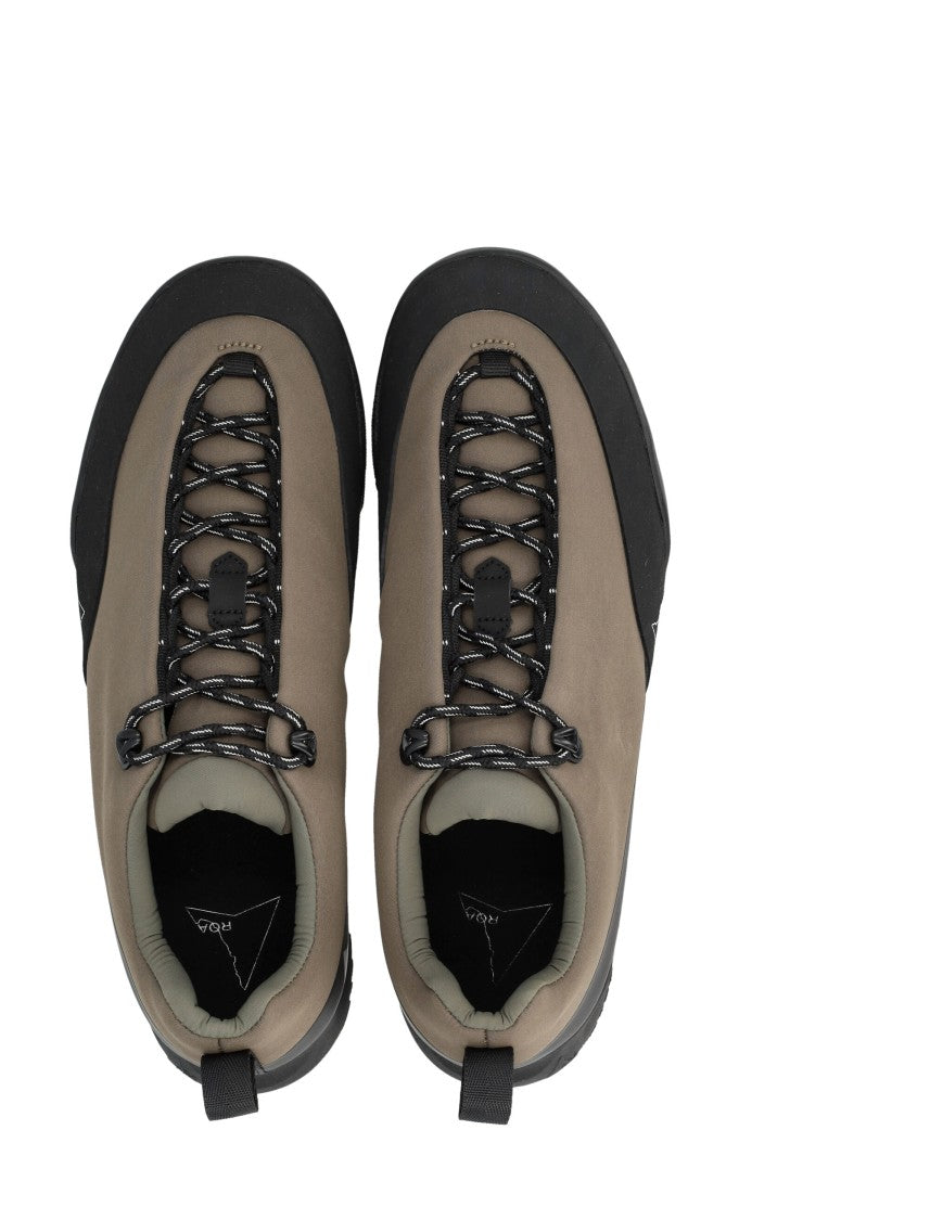 Roa Sleek Low-Profile Brown Sneakers With Textured Sole