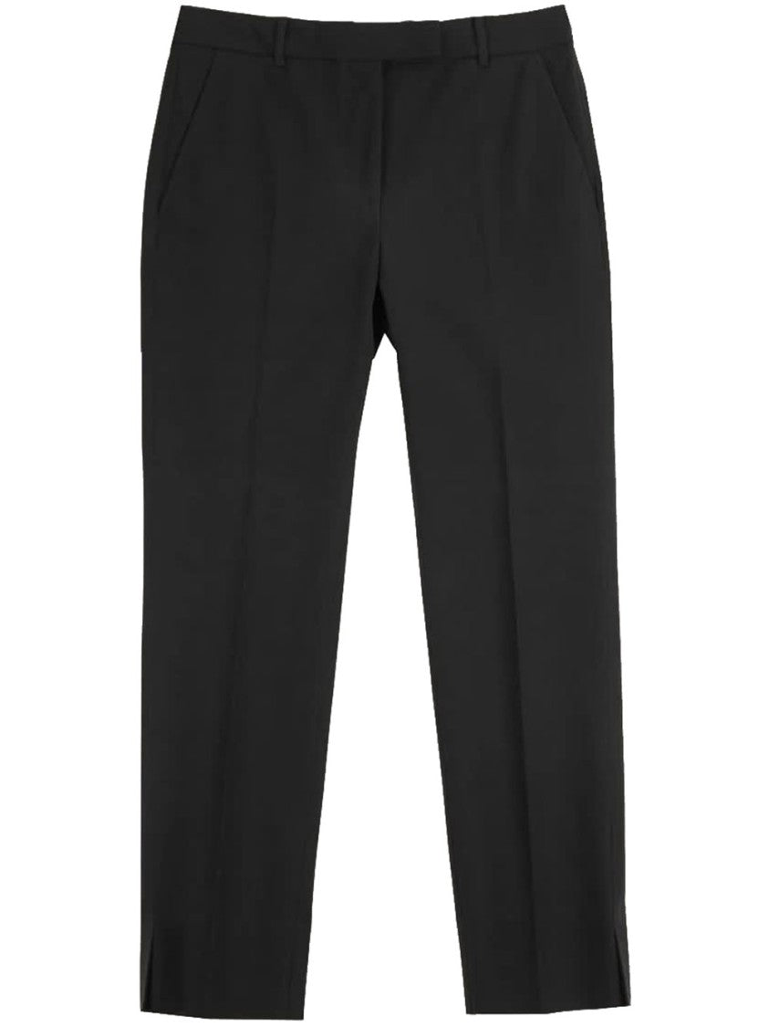 Incotex Black Tailored Straight-Leg Cotton Pants