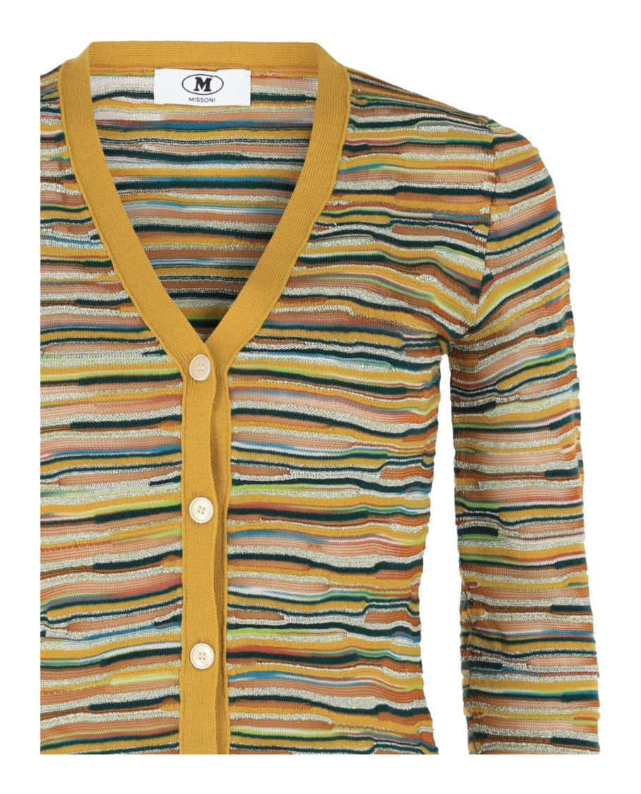 M Missoni Fitted Striped Cardigan