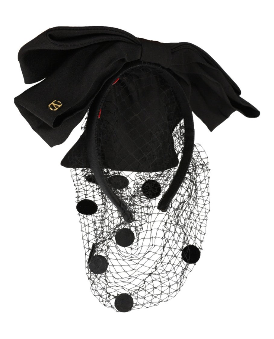 Valentino Vlogo Signature Headband With Bow And Veil