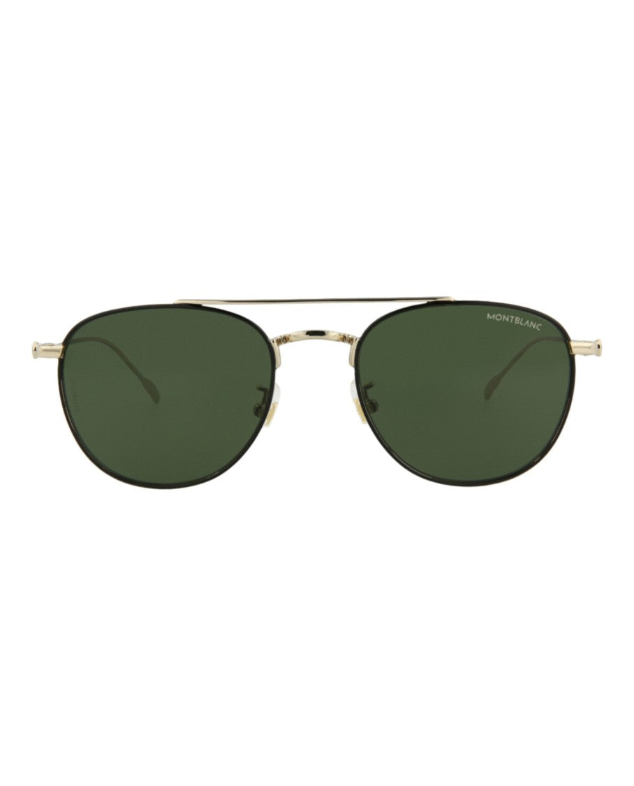 Montblanc Aviator-Style Metal Sunglasses With Engraved Detailing