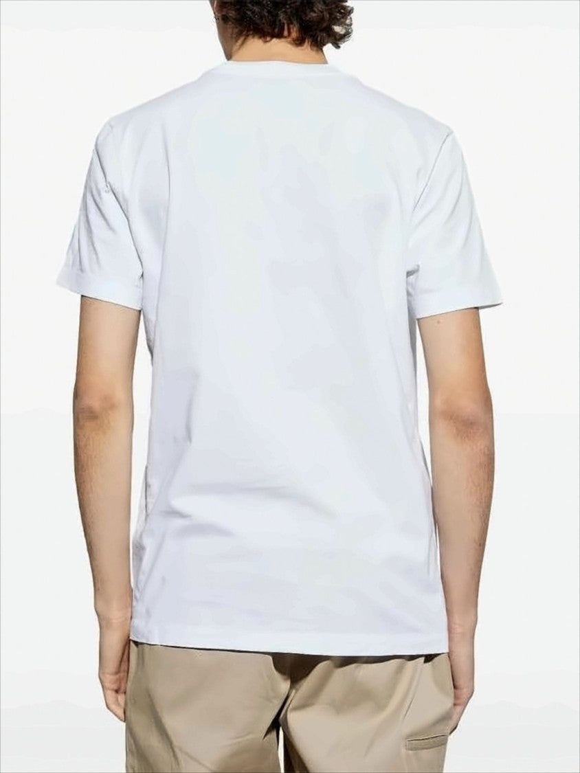 Moncler Minimalist Short-Sleeve T-Shirt With Embroidered Logo By Moncler