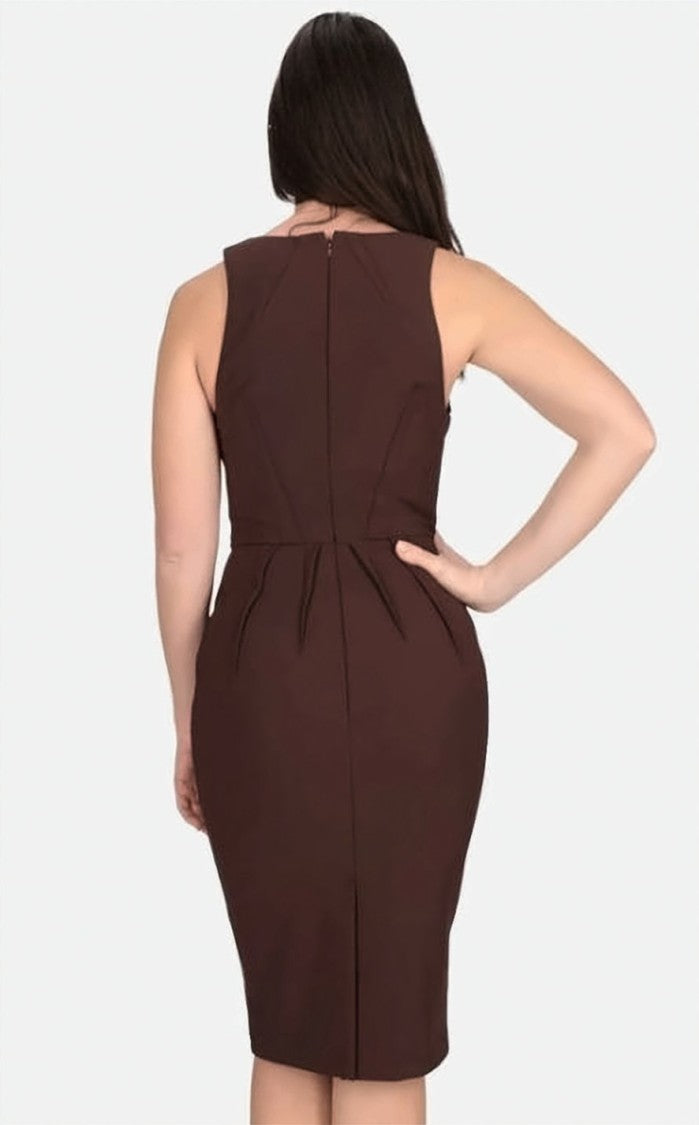 Elisabetta Franchi Carpet Midi Lightweight Crepe Dress
