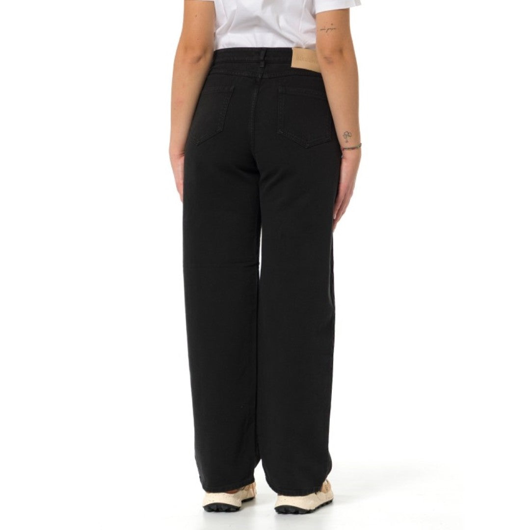 Max Mara Wide-Leg Black Pants With High Waist
