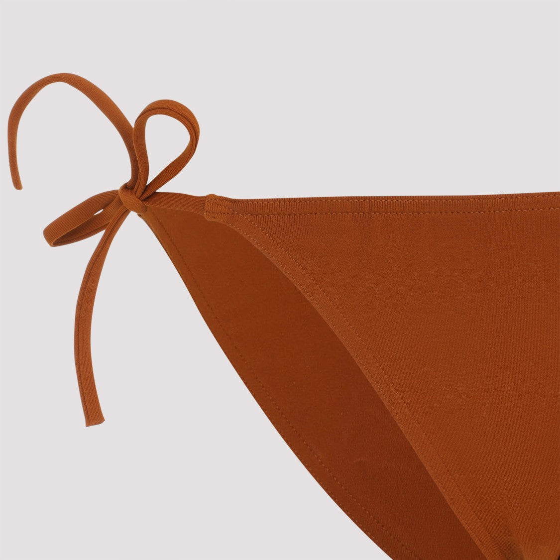 Eres Soft Brown Bikini Bottom With Side Ties And Tonal Stitching