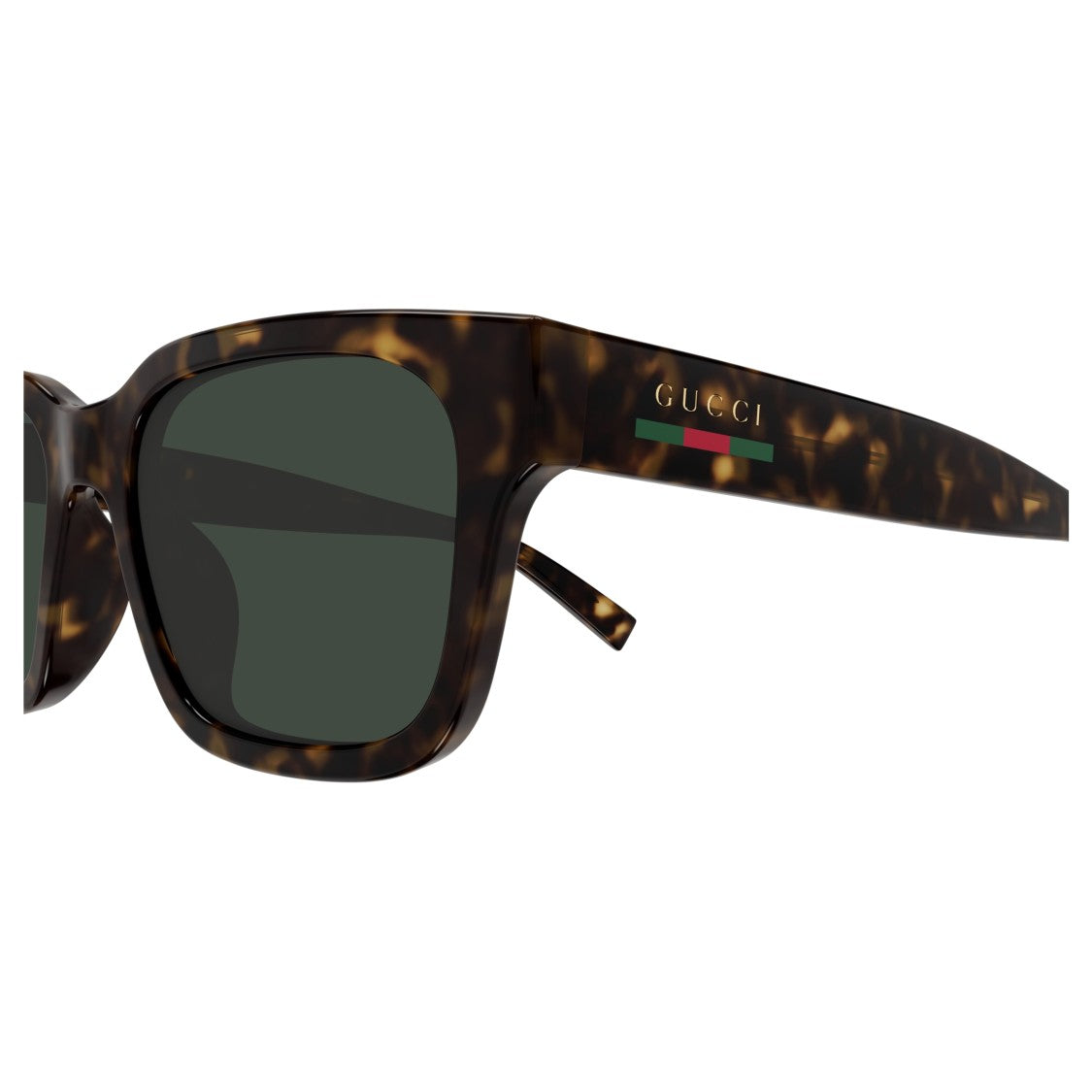 Gucci Gg1857s Bold Tortoiseshell Rectangular Sunglasses