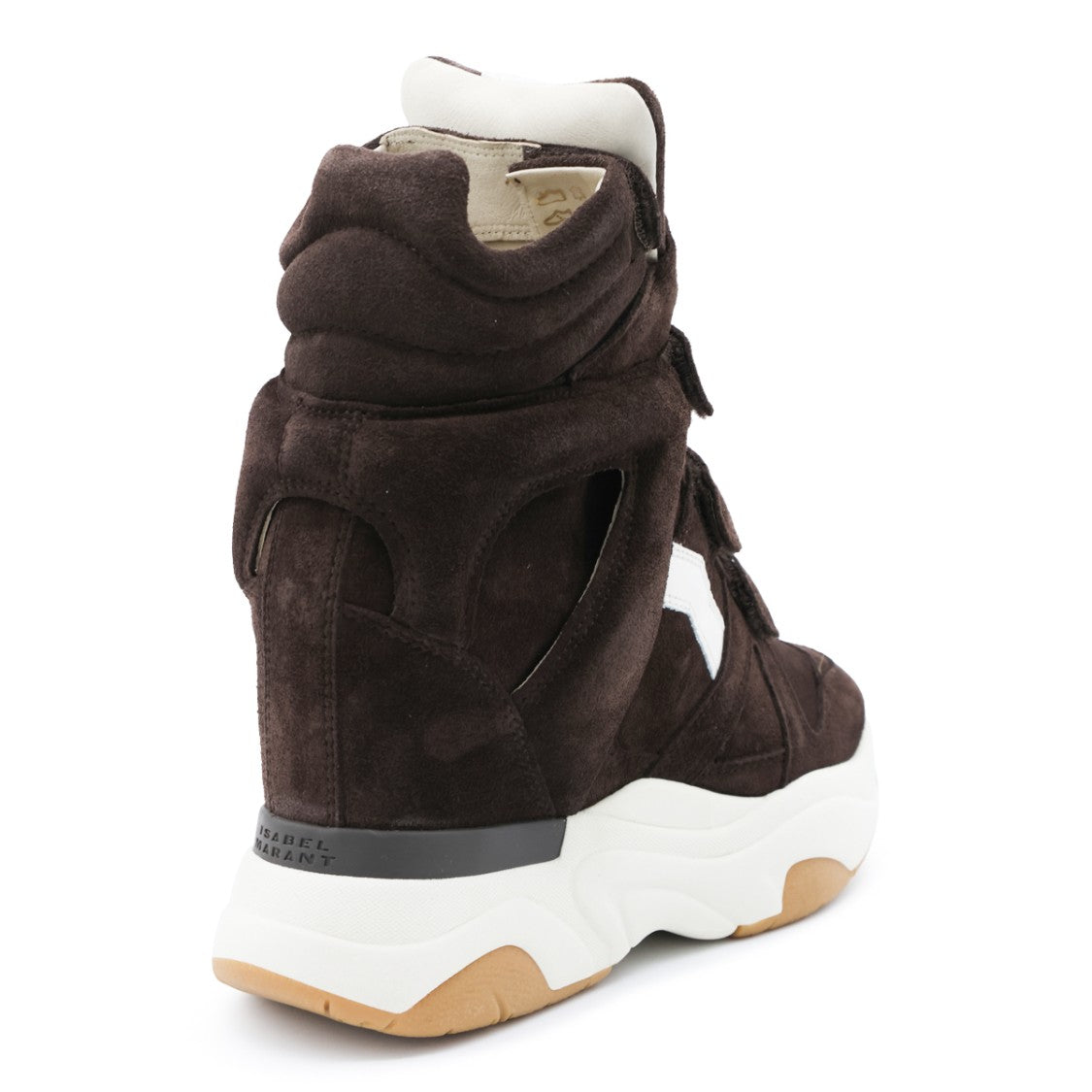 Isabel Marant Dark Brown Suede Velcro Sneakers