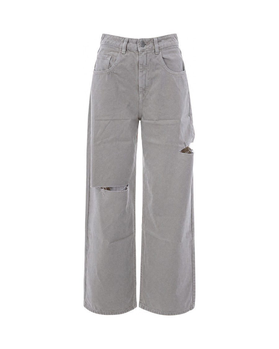 Icon Denim Air Poppy Cut-Out Wide-Leg Denim Jeans