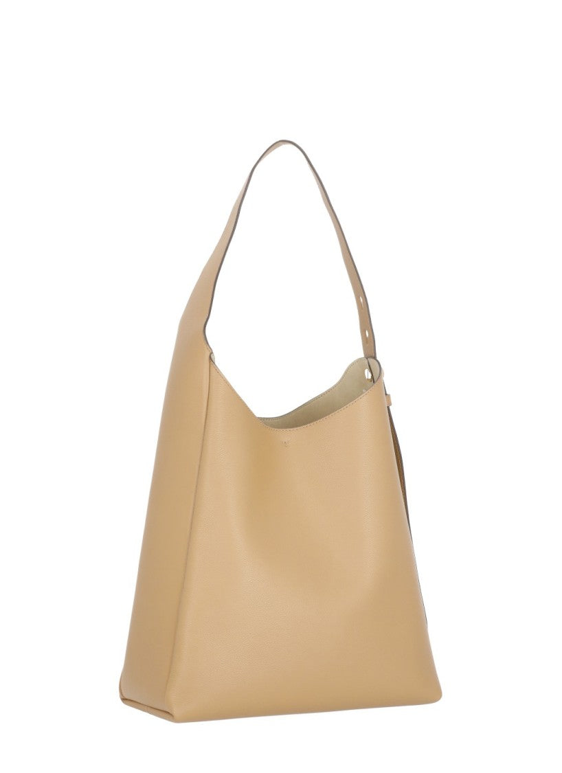 Tory Burch Romy Hobo Bag With Adjustable Strap And Gold-Tone Accents