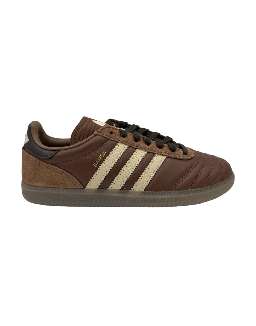 Adidas Originals Classic Brown Leather Sneakers With Suede Accents