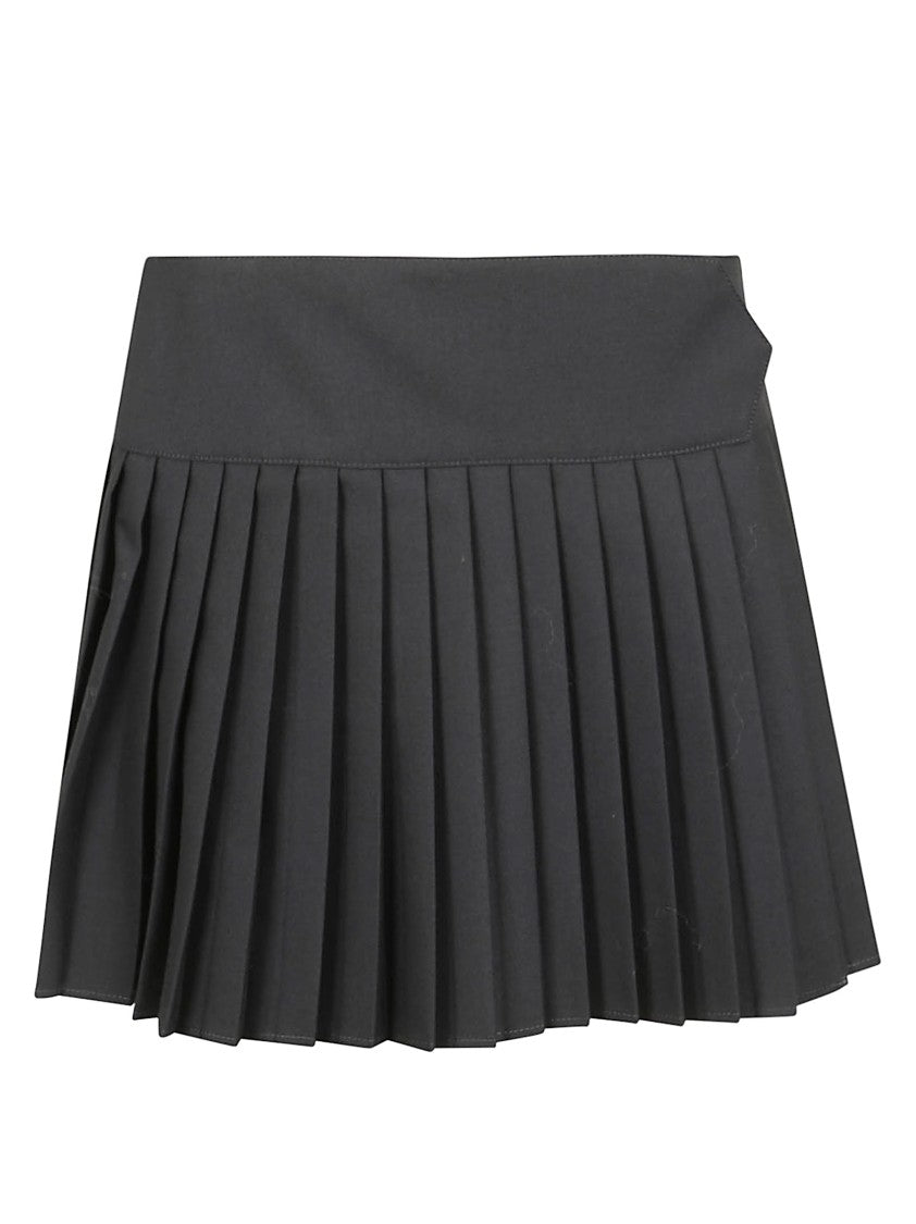 Off-White Pleated Black Mini Skirt