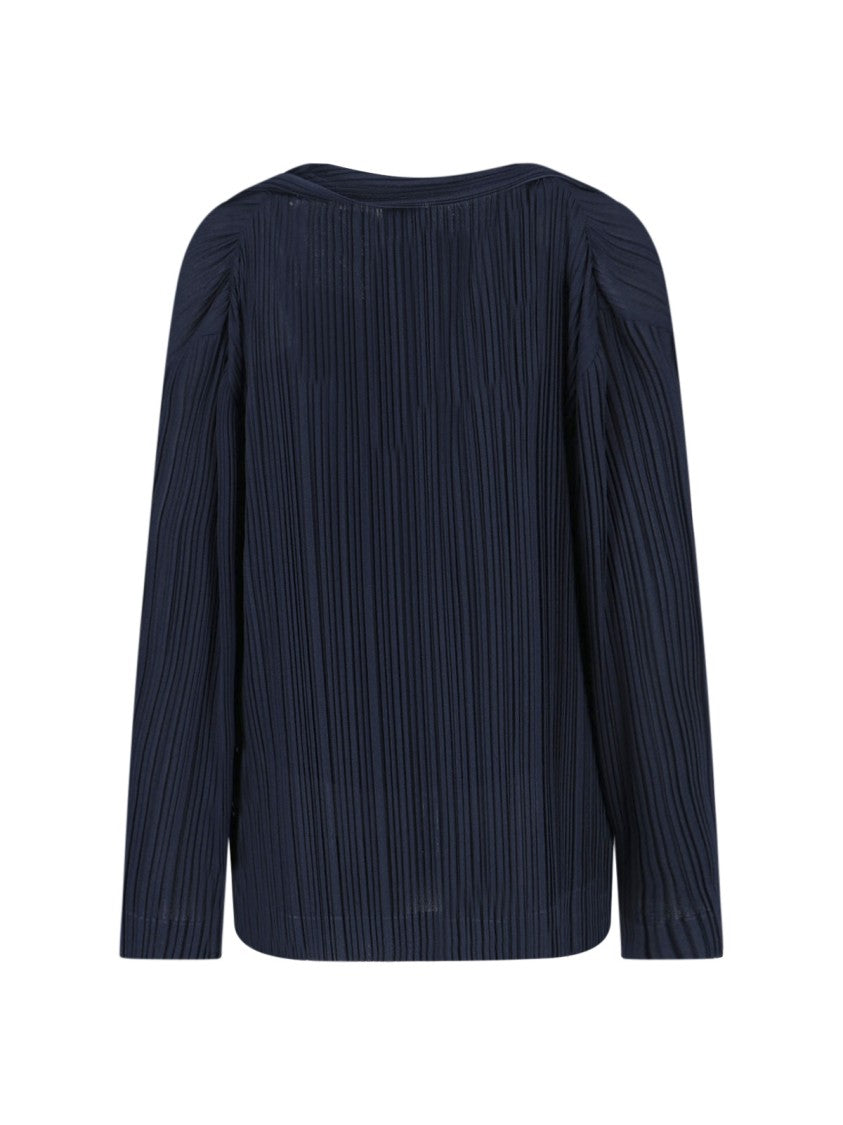 Giorgio Armani Pleated Twin-Set – Blue