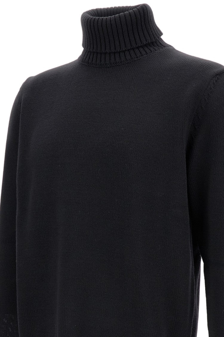 Zanone Blue Virgin Wool Turtleneck