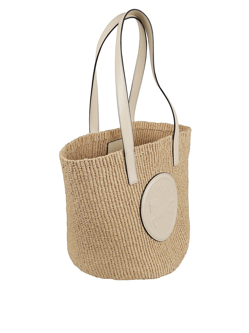 Chloé Woven Tote Bag With Embossed Detailing