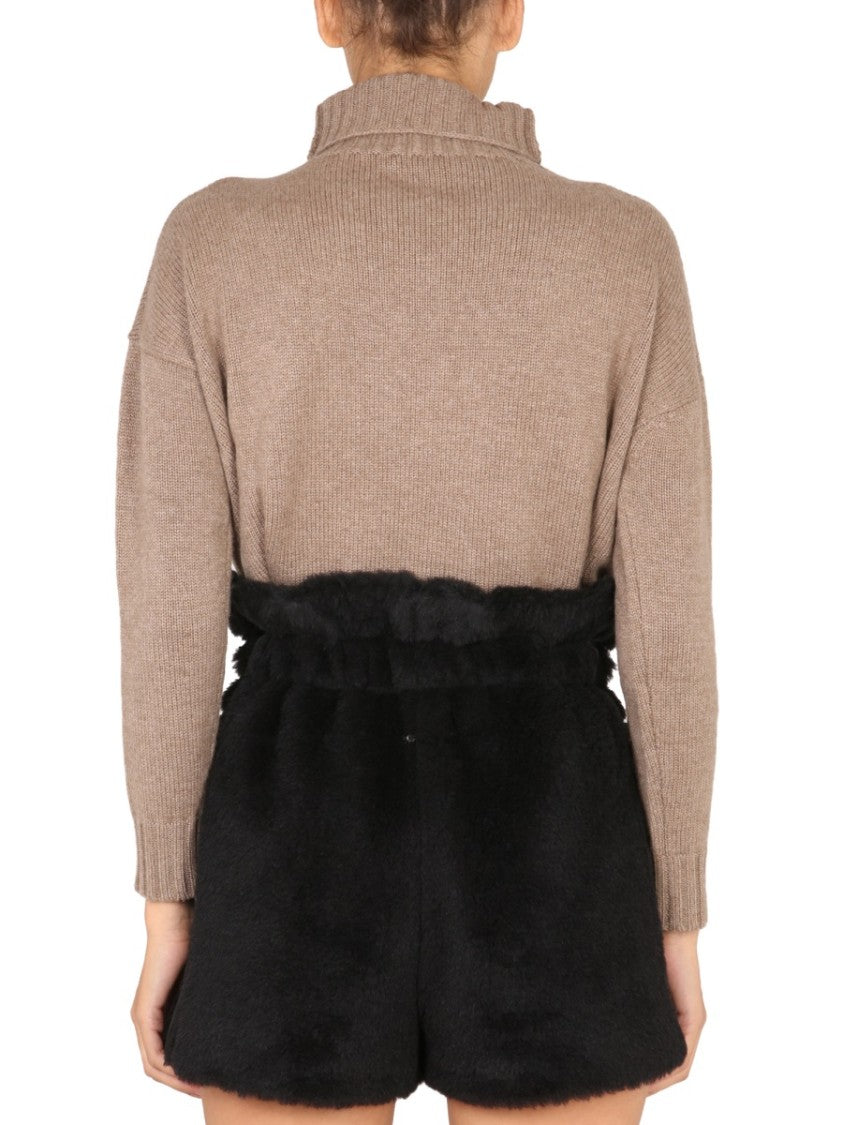 Max Mara Cropped Round-Neck Top With Fitted Silhouette