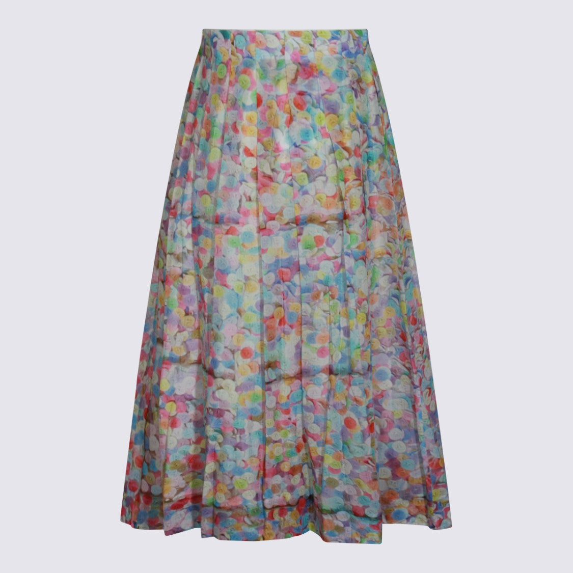 Talking Walls Flowing A-Line Skirt With Multicolored Abstract Pattern