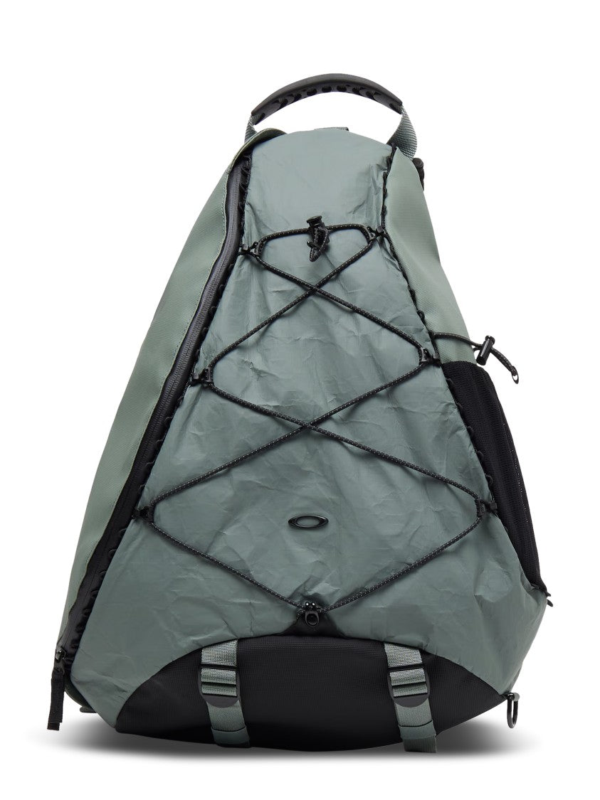 Oakley Triangular-Shaped Backpack With Elastic Cord System And Padded Straps