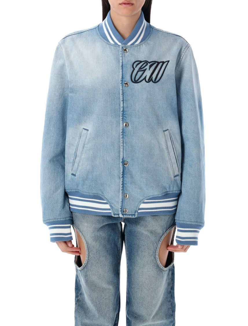 Off-White Denim Varsity Jacket
