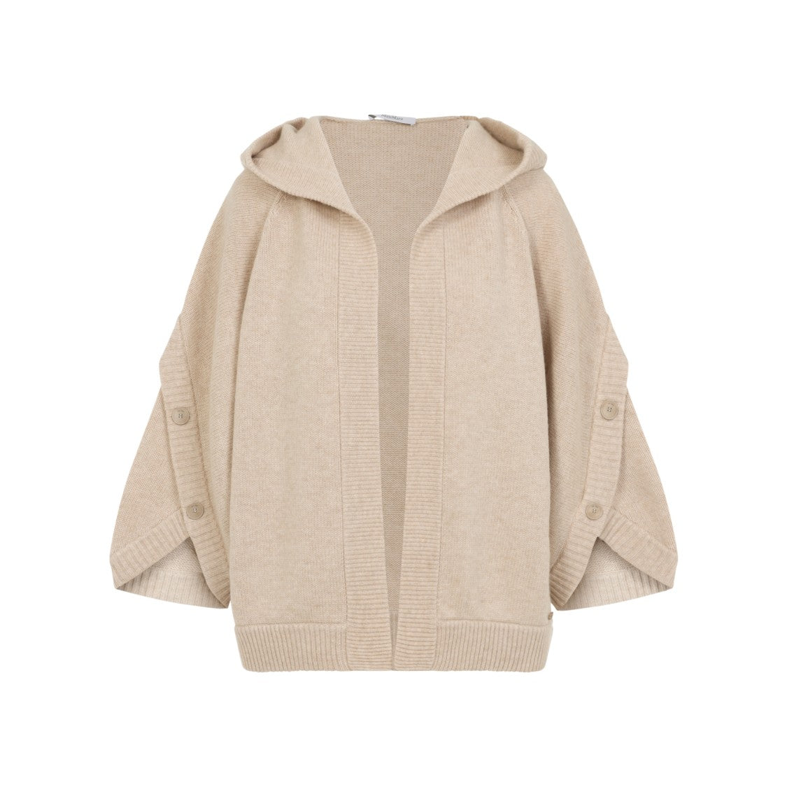 Max Mara Hooded Sweater With Button-Detail Sleeves In Wool-Cashmere Blend