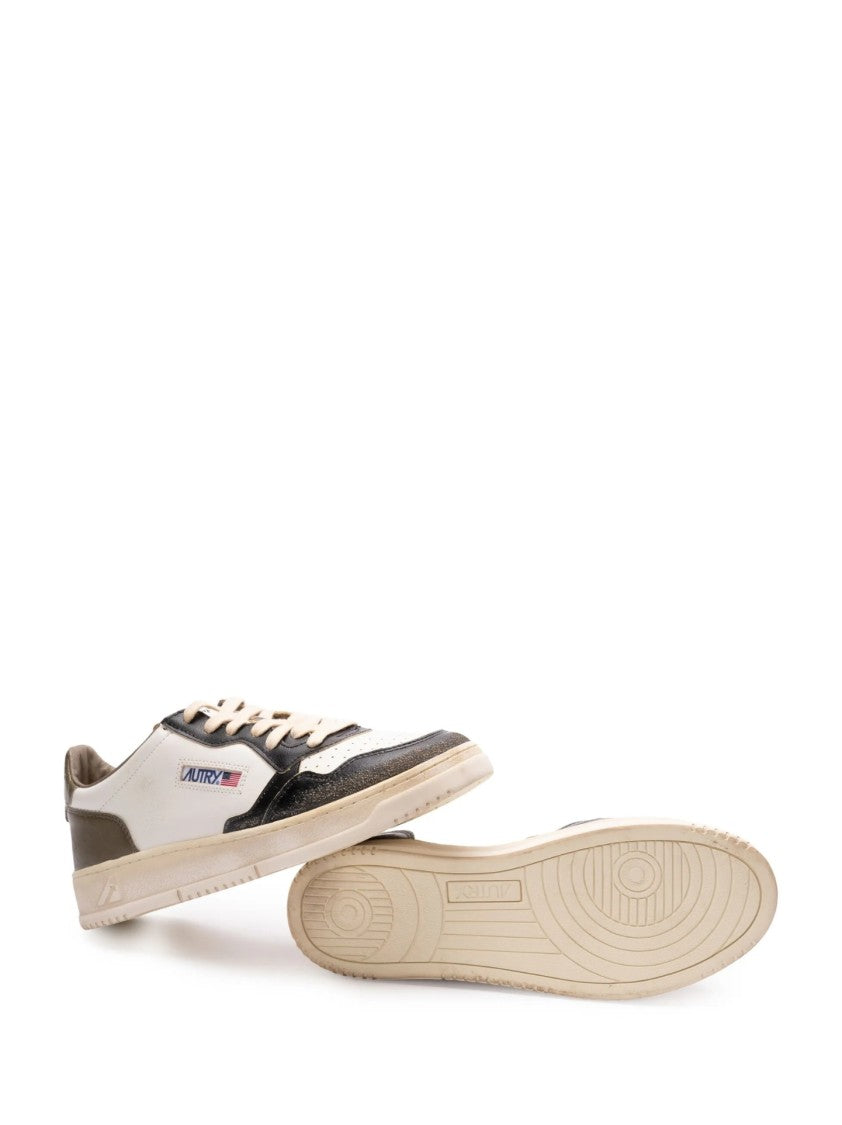 Autry Retro-Inspired Sneakers With Mixed Textures