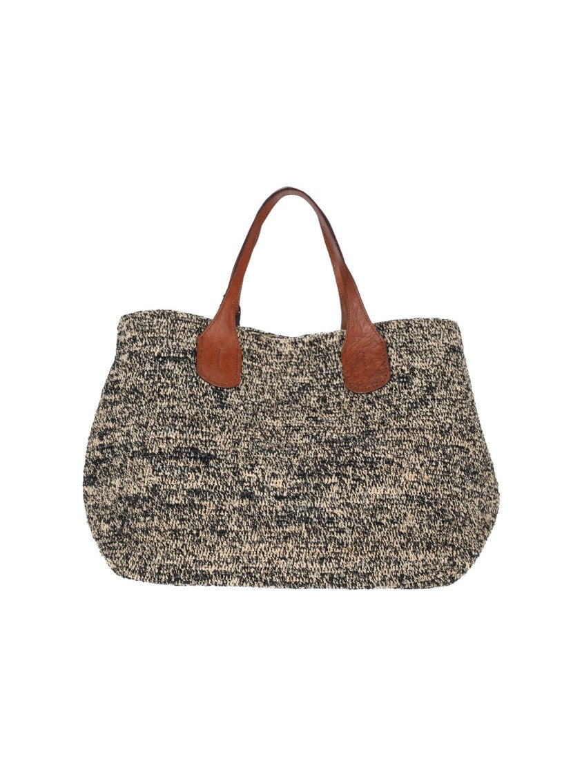 Ibeliv Multicolor Rio Woven Raffia Leather Tote