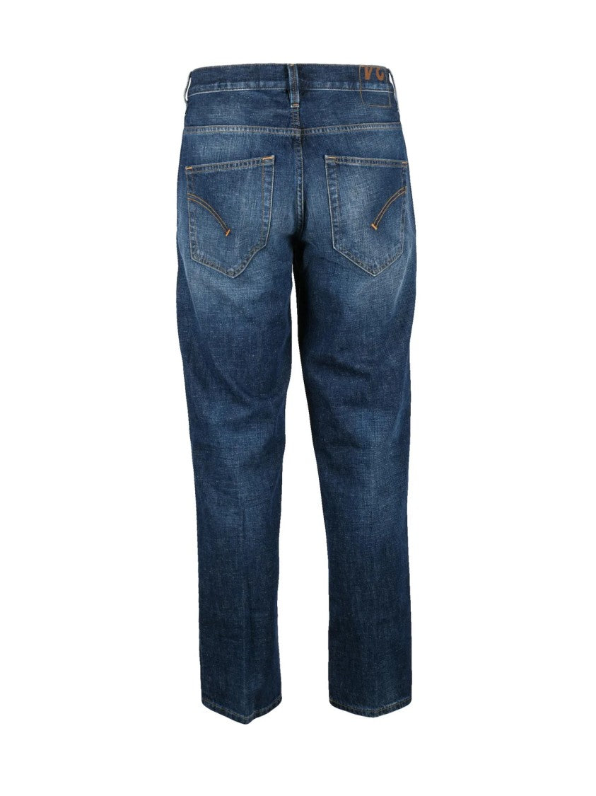 Dondup Blue Brighton Carrot Fit Cotton Men Jeans